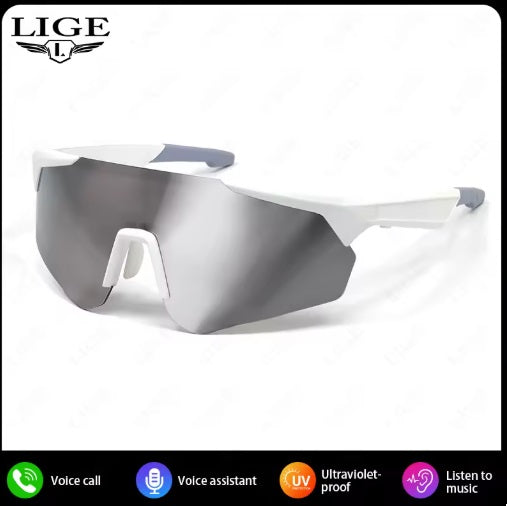 Lige Pro 2 AI sportglasögon - Vita bågar, silver linser