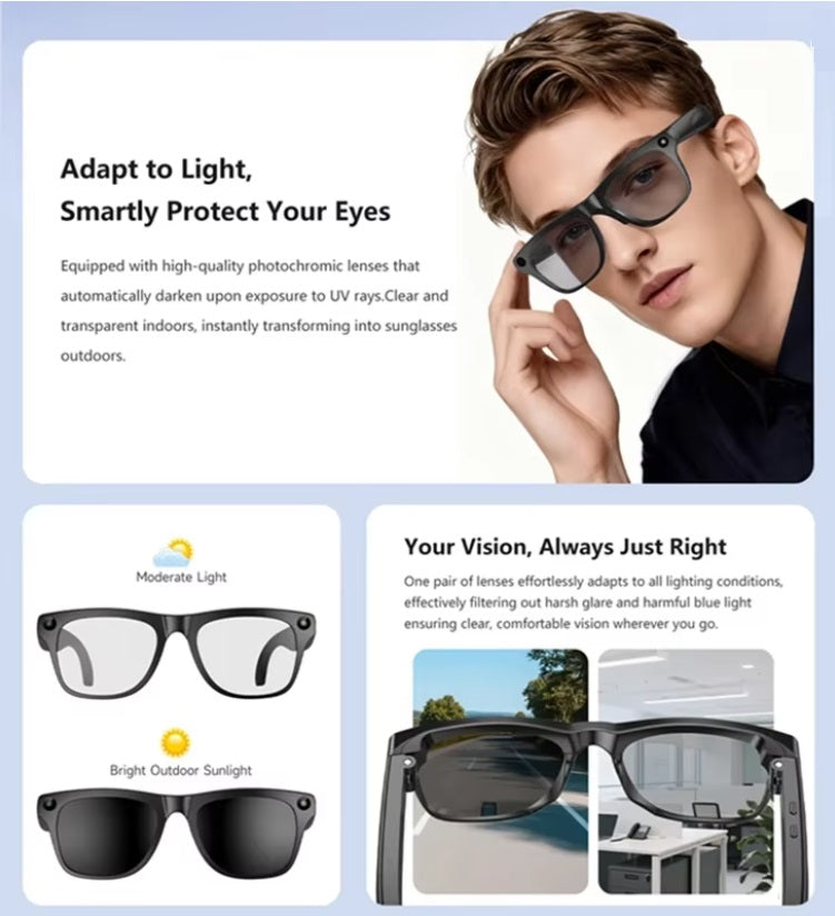 Lenovo 8K, K Brille, schwarzer Rahmen mit schwarzem Glas