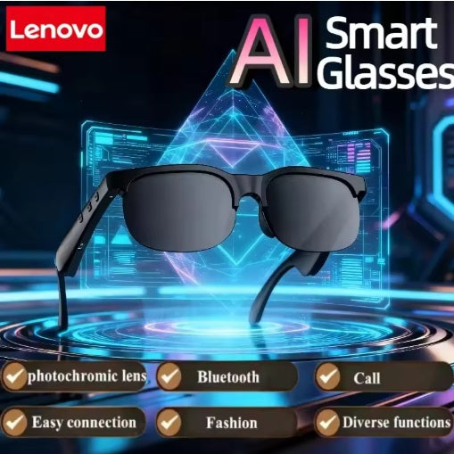 Lenovo 6K AI-bril - Zwart montuur, zwarte lenzen