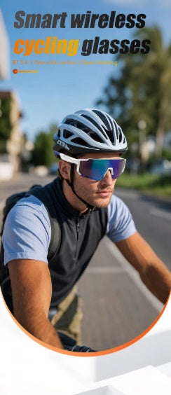 Lige Pro 1 AI sportglasögon - Vita bågar, blå linser