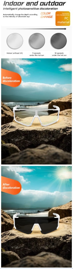 Lige Pro 1 AI sportglasögon - Vita bågar, blå linser