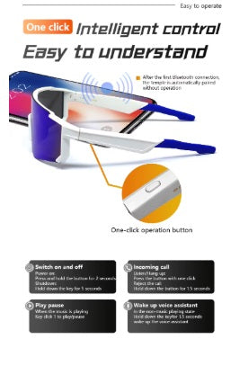 Lige Pro 1 AI sportglasögon - Vita bågar, blå linser