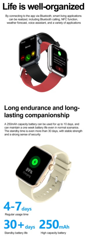 Xiaomi Series 10 Smartwatch - Gold Gehäuse, Gold Armband Stahl glatt