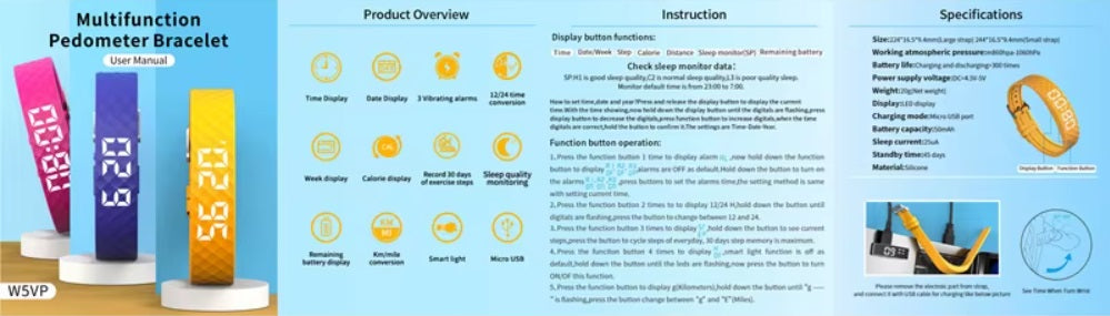 Polaristech Smart armband - Gul